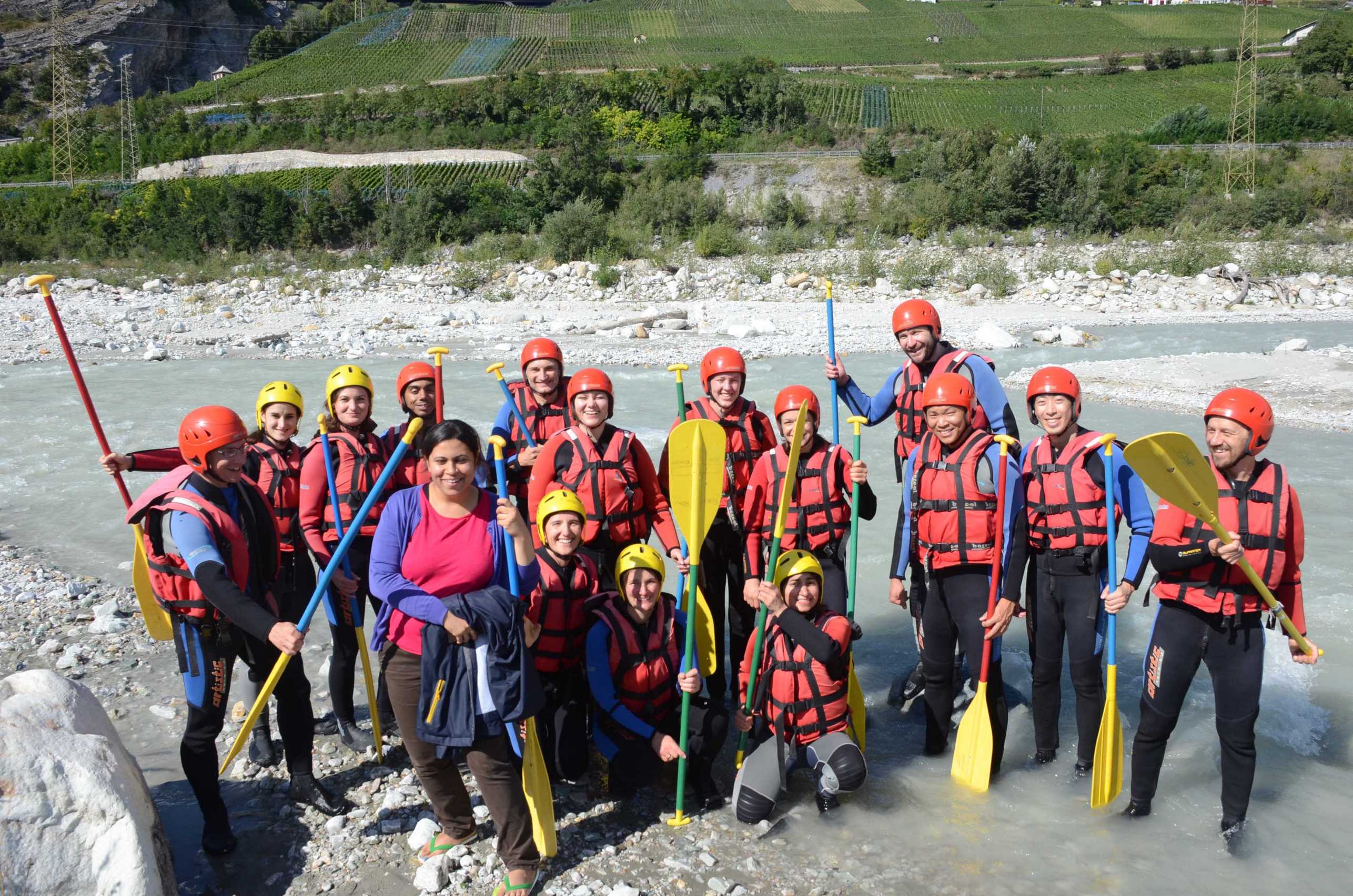 Enlarged view: Rafting in the Rhone - lab retreat 2015